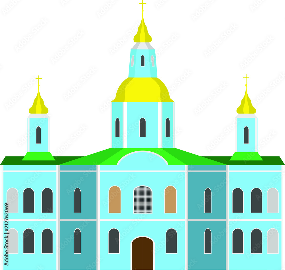 Church icon. Flat image.