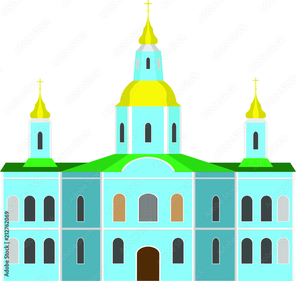 Church icon. Flat image. Church icon. Flat image.
