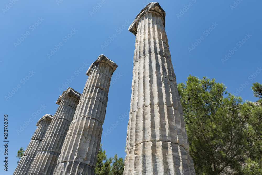 Sanctuary of Athena in Priene Ancient City in Turkey Sanctuary of Athena in Priene Ancient City in Turkey