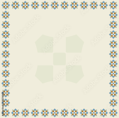 Presentation board of middle ages color schema of solomon sign illustration