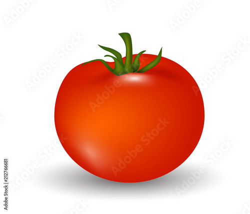 Tomato isolated on white background