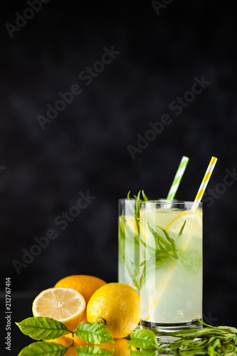 Tarragon lemonade drink