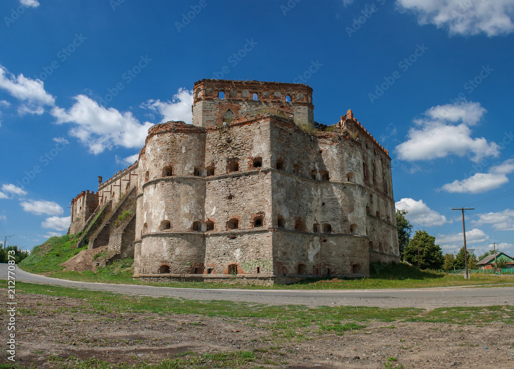 Scenic view on Medzhybizh Castle. Location place: Medzhybizh, Ukraine.
