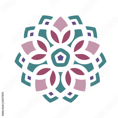 Mandala Logo. Geometric Decoration Ornament.