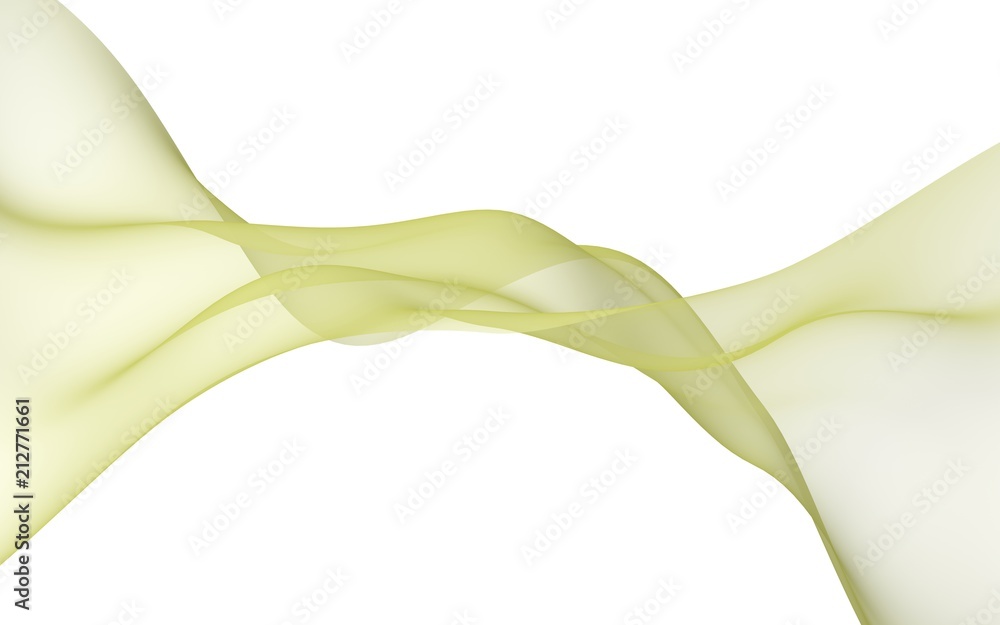 Green color scarf. Abstract green wave. Bright green ribbon on white background. Abstract green color smoke. Raster air background. 3D illustration Green color scarf. Abstract green wave. Bright green ribbon on white background. Abstract green color smoke. Raster air background. 3D illustration