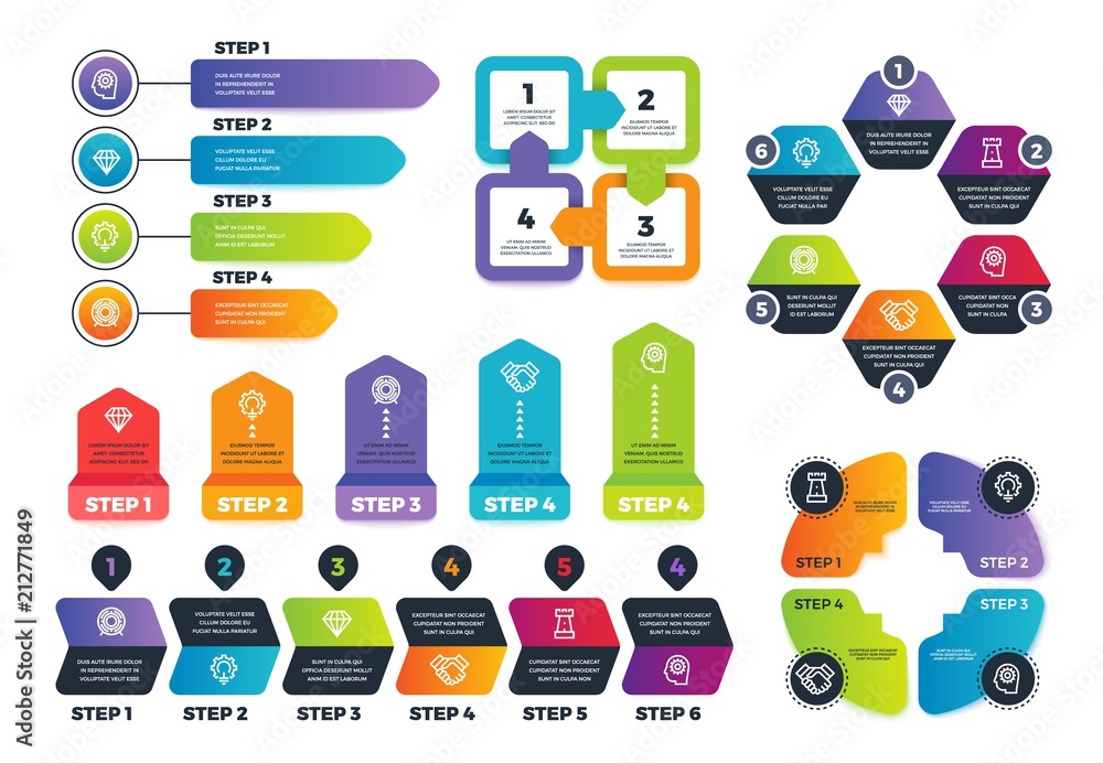 Process infographics. Business infographic elements, strategy map and chars for finance presentation. Vector template Process infographics. Business infographic elements, strategy map and chars for finance presentation. Vector template