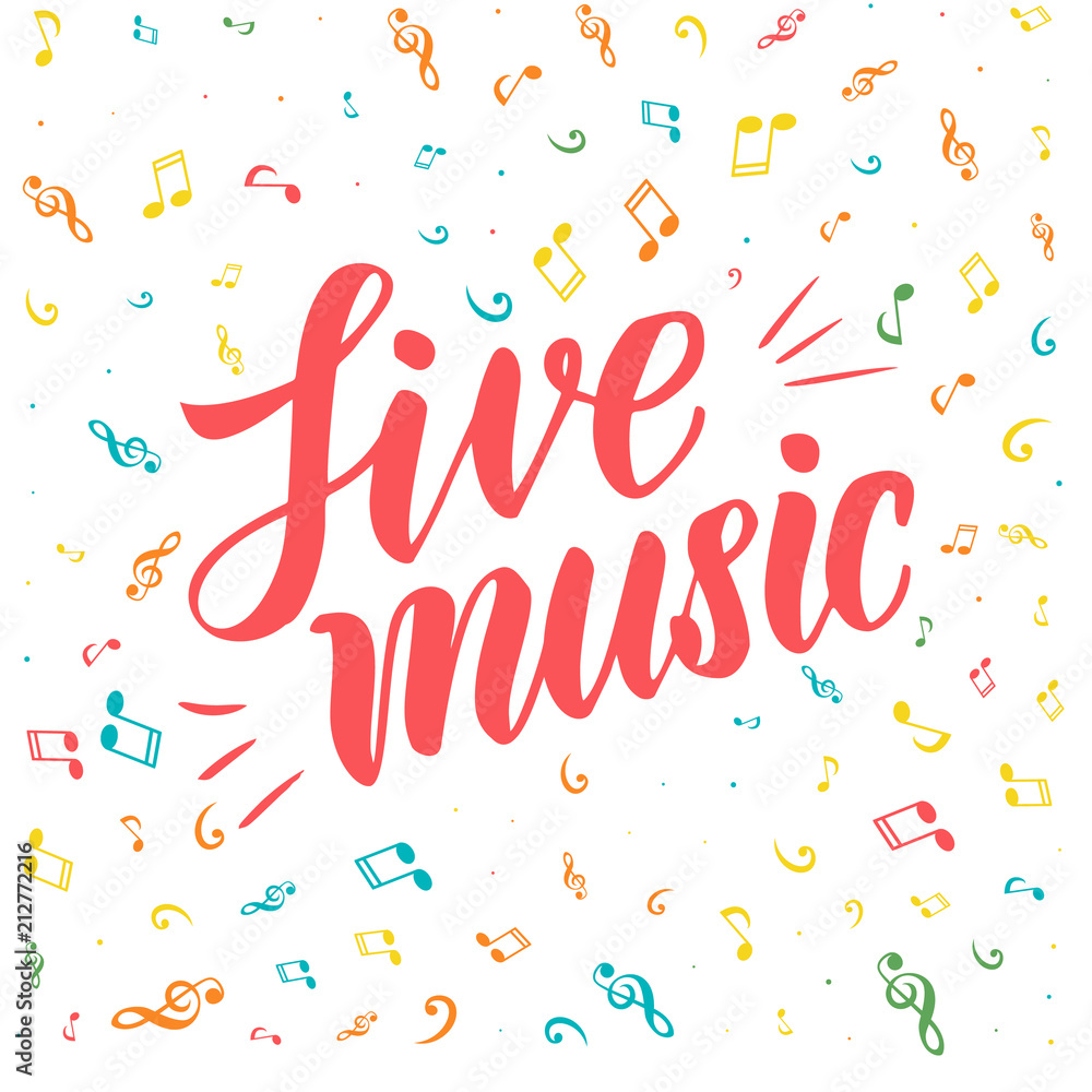 Live Music Lettering. Live Music Lettering.