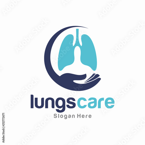 Lung Care Logo Vector Template