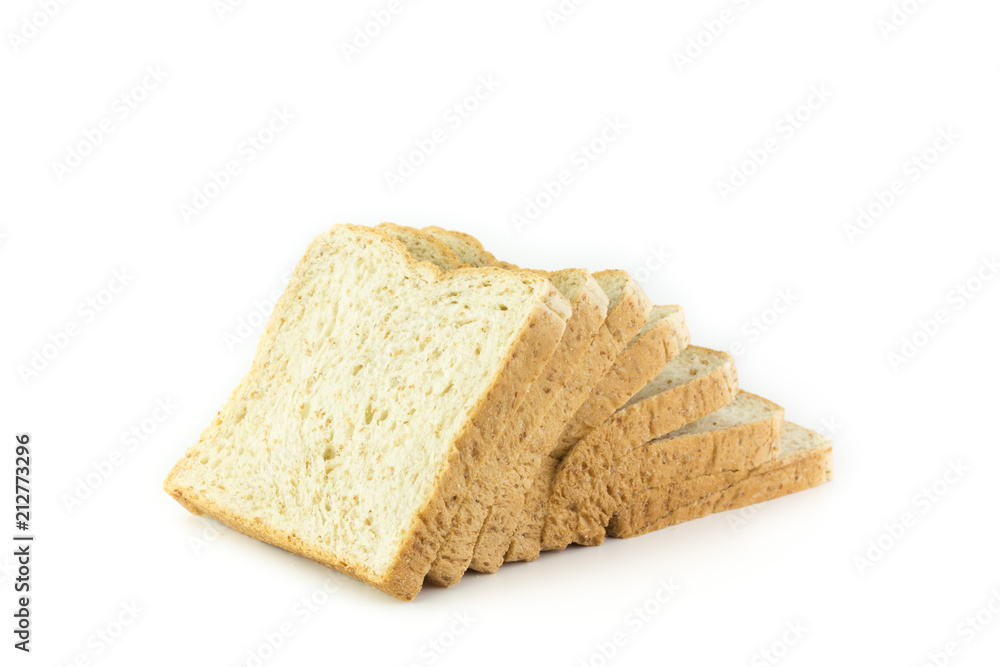 sliced Whole wheat bread isolated on white background sliced Whole wheat bread isolated on white background
