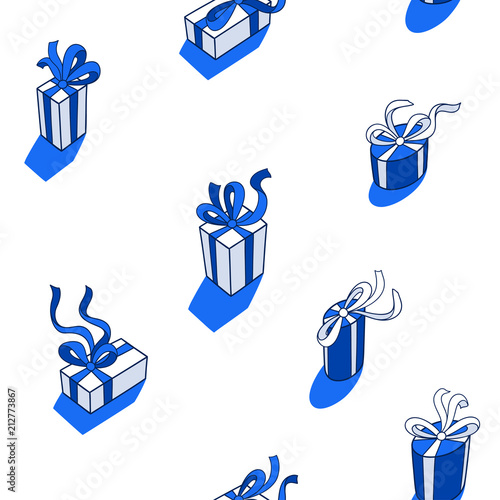 Happy presents day. Seamless pattern.