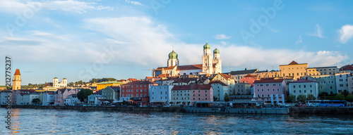Panorama von Passau im Sonnenuntergang