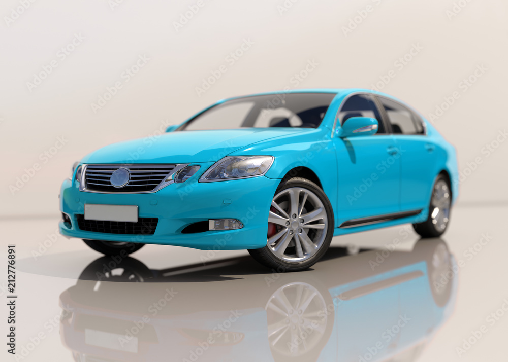 Fototapeta premium Modern Generic Sedan Car