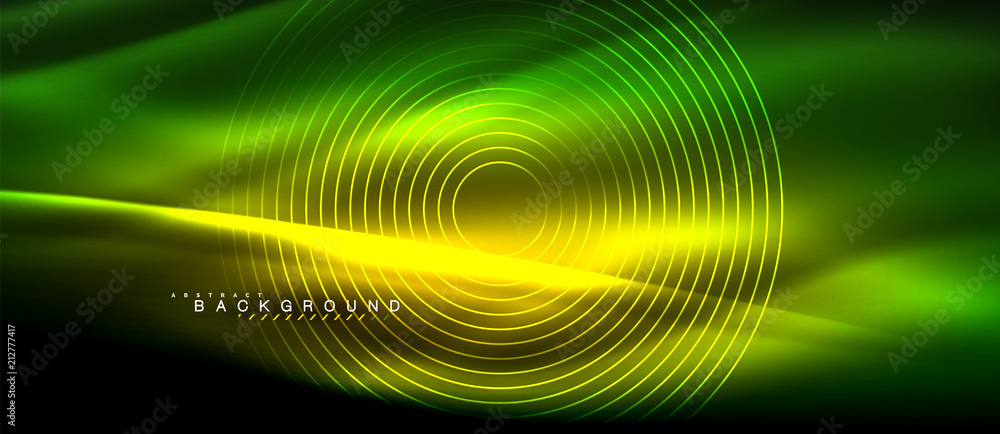 Neon glowing lines, magic energy space light concept, abstract background wallpaper design Neon glowing lines, magic energy space light concept, abstract background wallpaper design