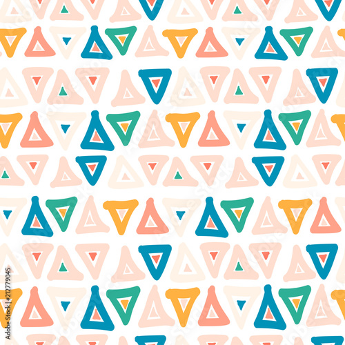 Trendy scribbles seamless pattern in pastel colors
