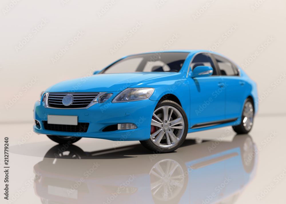 Fototapeta premium Modern Generic Sedan Car