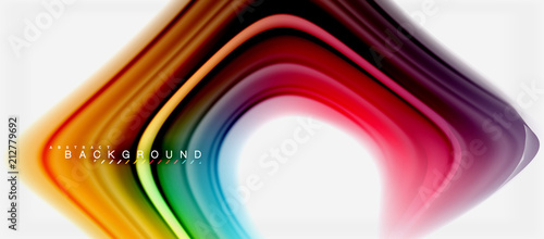 Rainbow fluid colors abstract background twisted liquid design, colorful marble or plastic wavy texture backdrop, multicolored template for business or technology presentation or web brochure cover