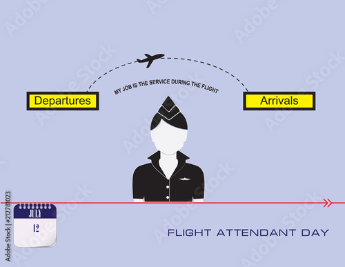 Post card flight attendant day