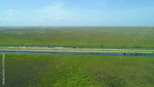 Aerial Interstate 75 I75 Florida Everglades photo