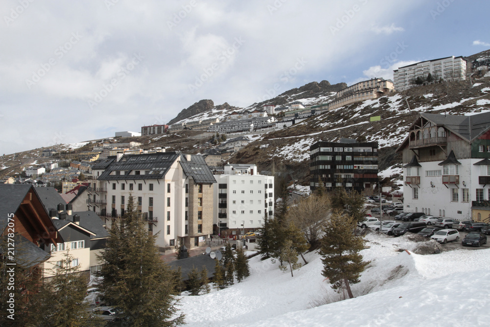 Obraz premium Snowed town