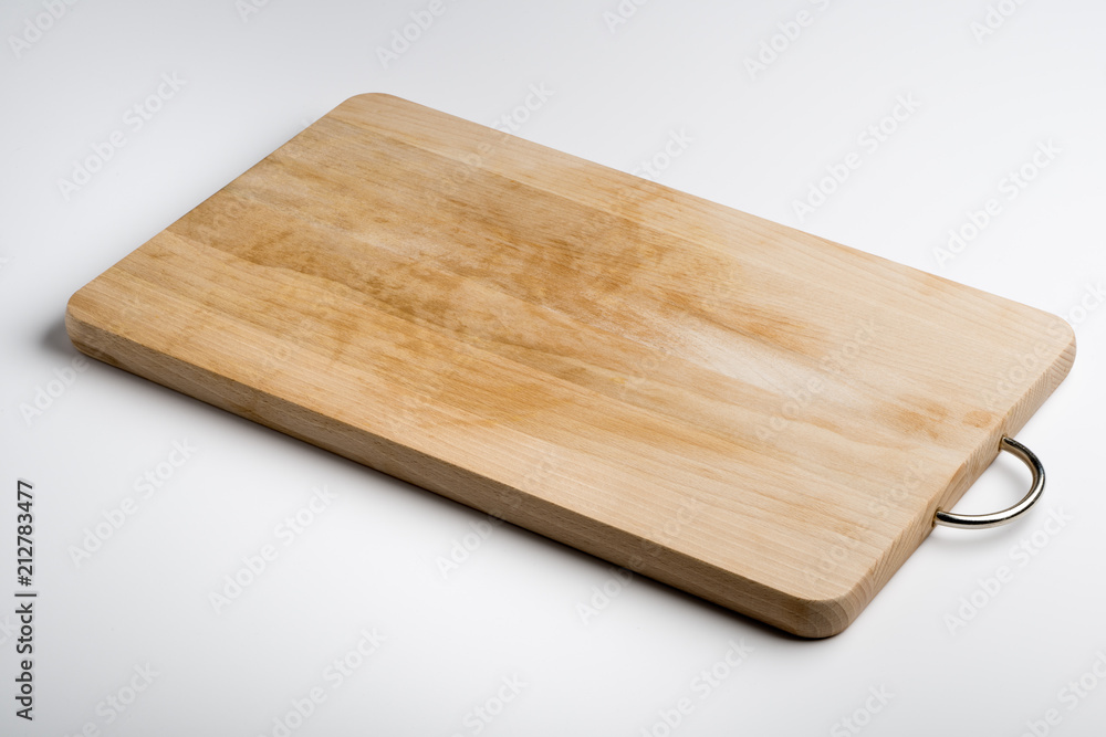 Isolated rectangular wooden chopping board Isolated rectangular wooden chopping board