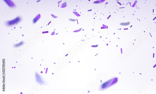 Stock vector illustration purple confetti isolated on a white background EPS 10