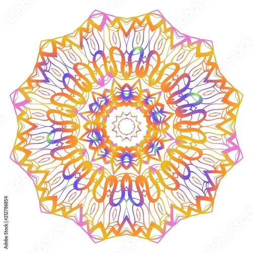 Gold Mandala. Vintage decorative elements. Hand drawn background. vector illustration.