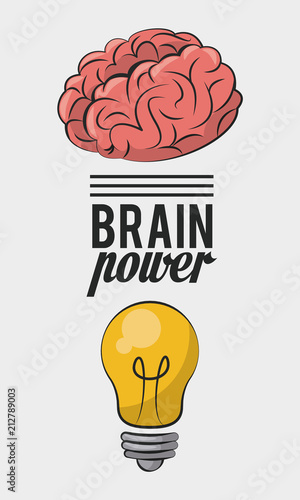 Brain power and big idea vector illustration graphic design