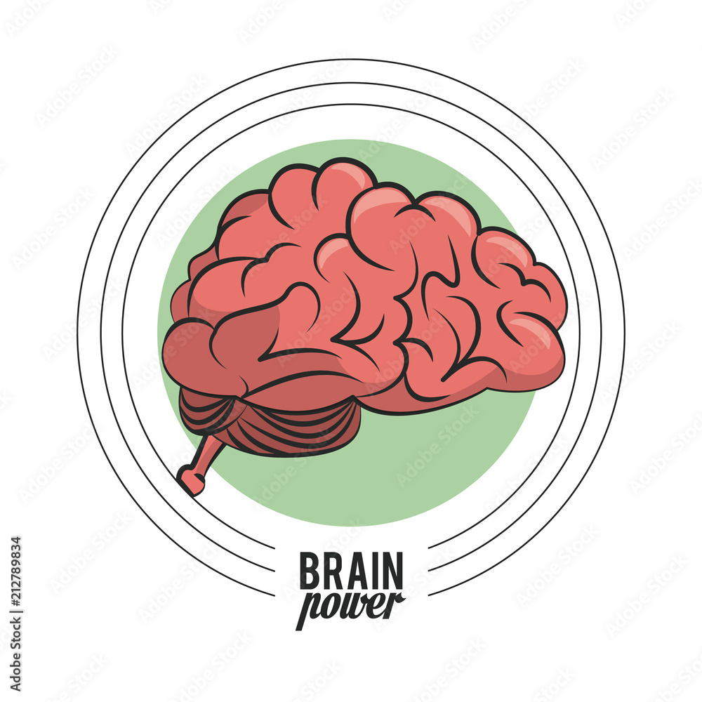 Brain power cartoon isolated vector illustration graphic design Brain power cartoon isolated vector illustration graphic design