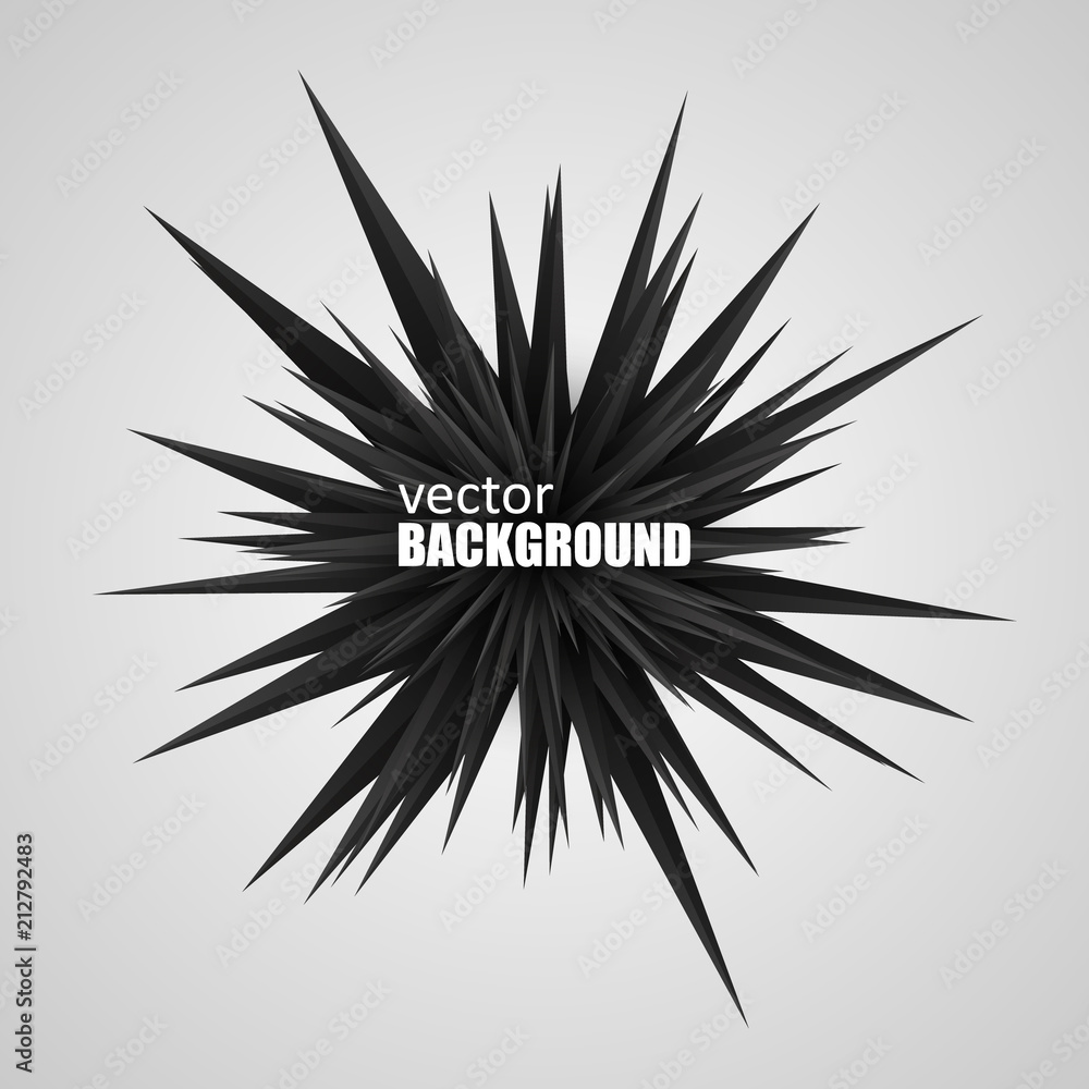 Geometric background. Abstract black explosion. Vector illustration Geometric background. Abstract black explosion. Vector illustration