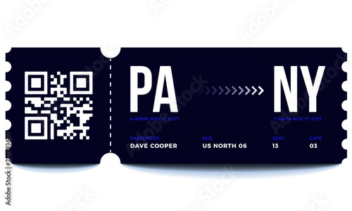 Bus, Train entrance vector tickets templates. Ticket for travelling in bus Modern elegant illustration template of Ticket Card. Bus Pass design