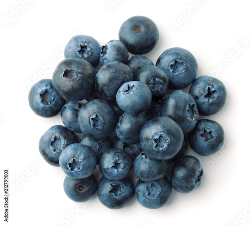Top view of blueberries heap