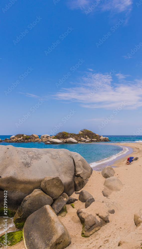 A view in Tayrona National Park in Colombia A view in Tayrona National Park in Colombia