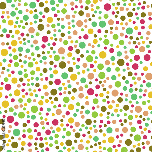 Seamless pattern with colorful dots. Vector