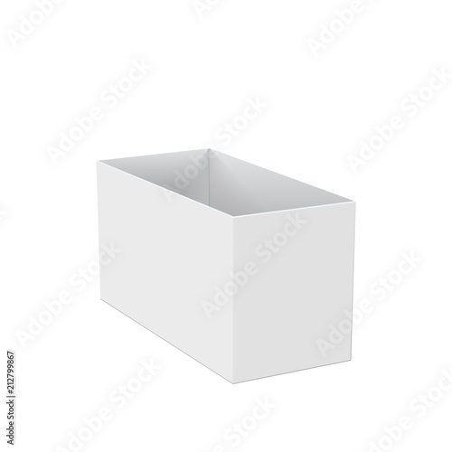 Blank of opened box isolated on white. Vector