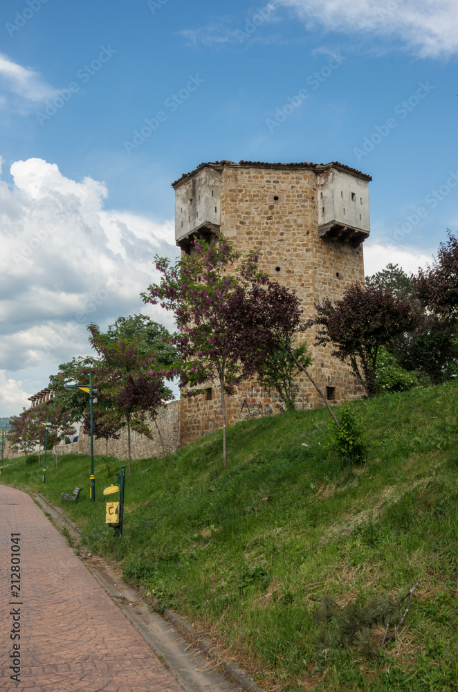 Old tower of Novi Pazar town fortress. Serbia