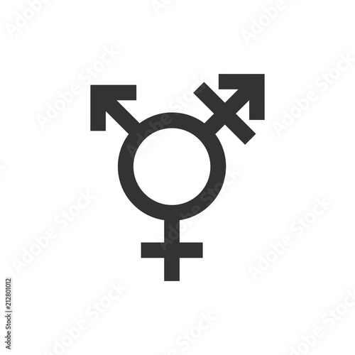 Transgender icon. Vector illustration, flat design.