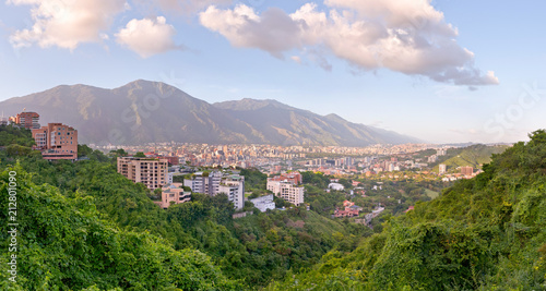 Caracas, Venezuela - May 19, 2012: Panoramic view of Caracas from Valle Arriba observation point