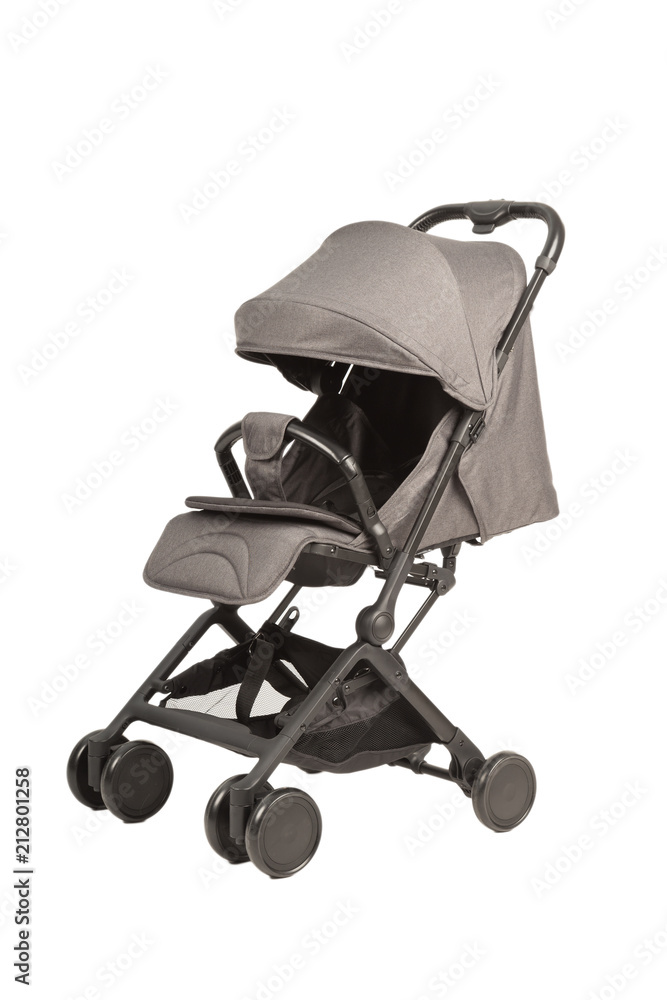 A stroller on a white background, modern design. A stroller on a white background, modern design.
