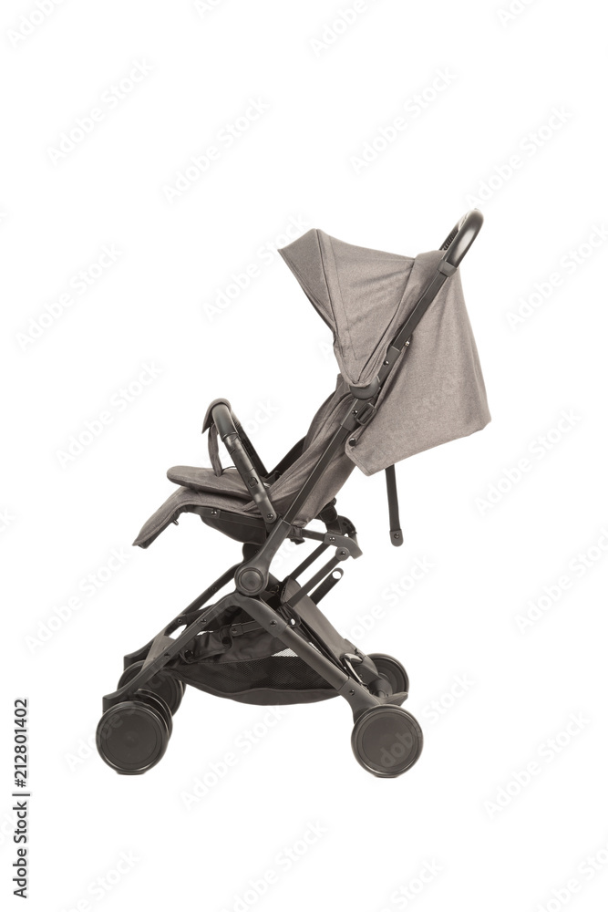 A stroller on a white background, modern design. A stroller on a white background, modern design.
