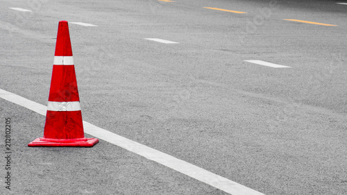 Traffic cone on the road © sema_srinouljan
