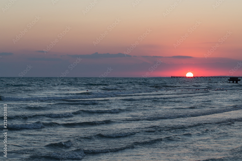 The Sunset, the black sea