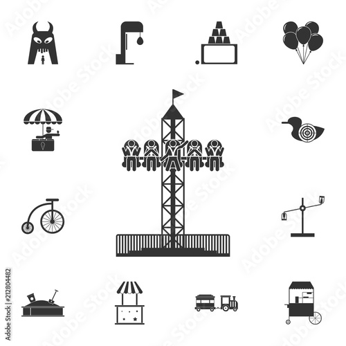 attraction free fall icon. Detailed set of attractions. Isolated on white background. Premium graphic design. One of the collection icons for websites, web design, mobile app
