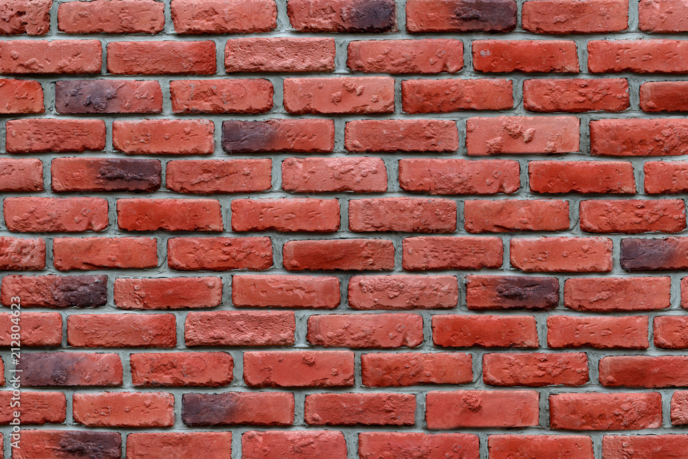 Obraz premium Red brick wall background texture.