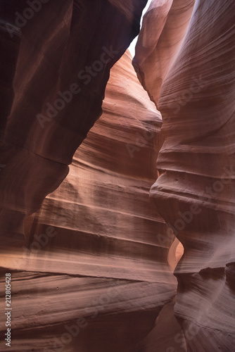 Antelope Canyon in Arizona  USA. Abstract landscape of Lower Antelope Canyon Abstract caverns found inside the canyon made of sandstone and carved over a long time by erosion