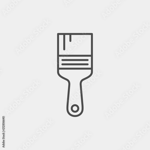 Paint brush flat vector icon
