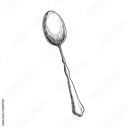 spoon cutlery. drawing is isolated. on white background