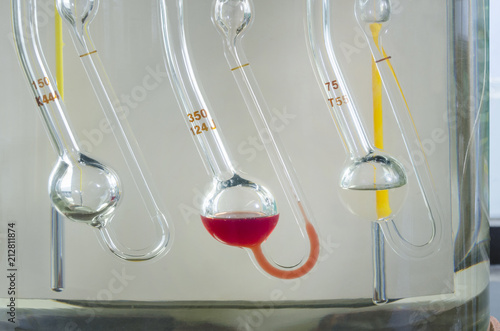 Photography Laboratory Glassware  Oil density vials