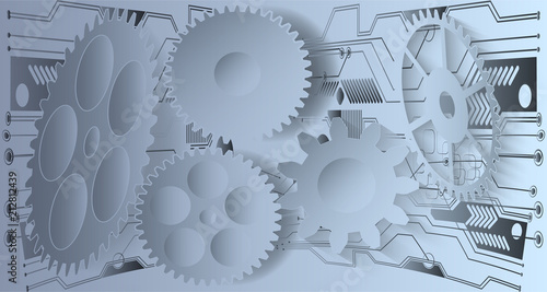  technology background with gears
