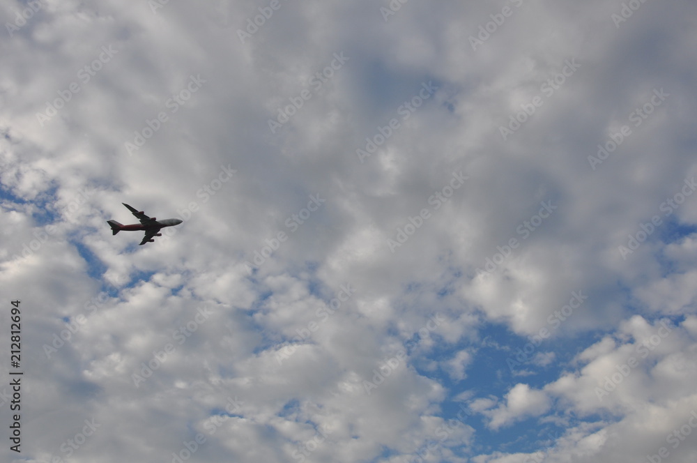 Moscow / Russia - July 15, 2018: taking off the plane against the background of the morning sky Moscow / Russia - July 15, 2018: taking off the plane against the background of the morning sky