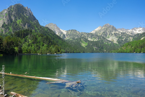 lake in the mountains of the pyrenees. Aiguestortes and Estany de Sant Maurici National Park, Spain © poliki